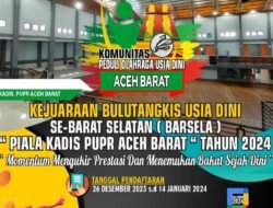 PUPR Aceh Barat Gelar Open Turnamen Bulu Tangkis Bagi Usia Dini Se Barat Selatan Aceh 5 PUPR Aceh Barat Gelar Open Turnamen Bulu Tangkis Bagi Usia Dini Se Barat Selatan Aceh
