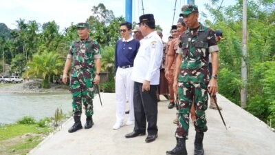 Warga Desa Sikundo Gembira Jembatan Gantung Akhirnya Diresmikan Dandrem 012 TU