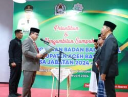 Pj Bupati Mahdi Lantik Komisioner Badan Baitul Mal Aceh Barat
