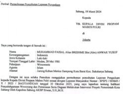 Ketua Yayasan Laskar Cabut Laporan dan Minta Maaf kepada Kapolres Sabang 4 Ketua Yayasan Laskar Cabut Laporan dan Minta Maaf kepada Kapolres Sabang