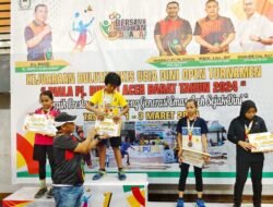 Piala Pj Bupati Aceh Barat Usai, 16 Atlet Bulu Tangkis Sabet Hadiah Jutaan Rupiah