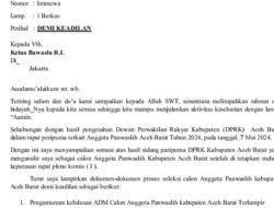 Pengesahan Anggota Panwaslih Aceh Barat Dianggap Tak Tepat, Anwar Layangkan Somasi ke Bawaslu RI 5 Pengesahan Anggota Panwaslih Aceh Barat Dianggap Tak Tepat, Anwar Layangkan Somasi ke Bawaslu RI