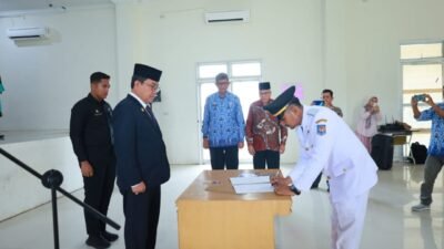 34 Pejabat Administrator dan Pengawas Aceh Barat Dilantik Pj Bupati Mahdi