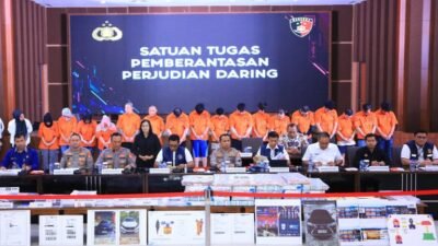 Bareskrim Polri Ringkus 464 Penjudi Online, Barang Bukti Uang Rp 67 Miliar Diamankan
