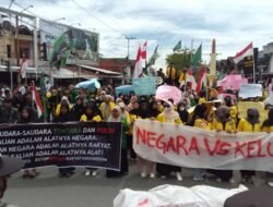 Mahasiswa Tergabung di AGAM Aceh Barat Demo ke Kantor DPRK